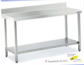 Mesa trabajo inox 1000x600x850 con estante